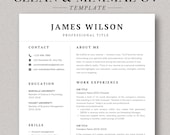 Professional Resume Template, No photo, Canva Template Resume, Modern Resume Templates 2025, 1-3 Page Minimalist CV, Clean, ATS friendly