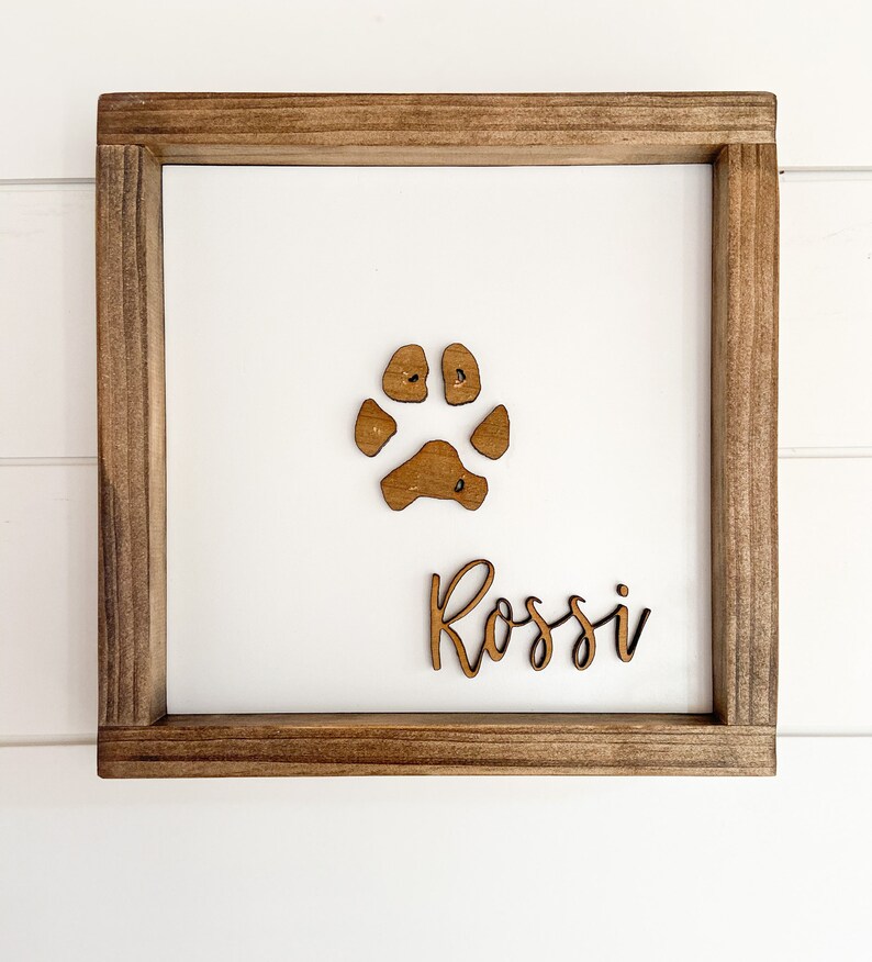 Paw Print Signs Dog Prints Pet Keepsakes Etsy