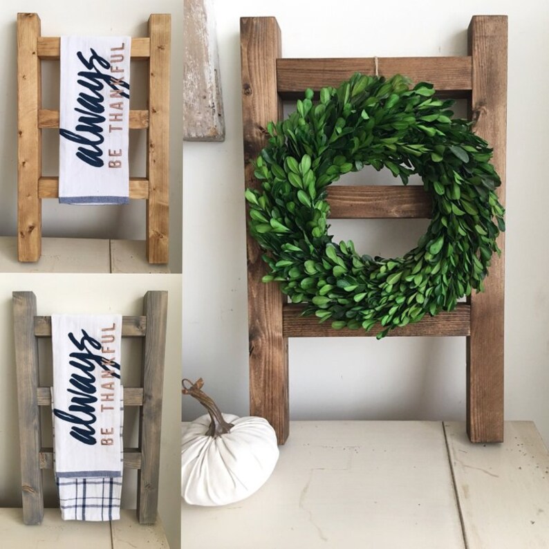 Tea Towel Ladder Mini Ladder Display Ladder Rustic Etsy