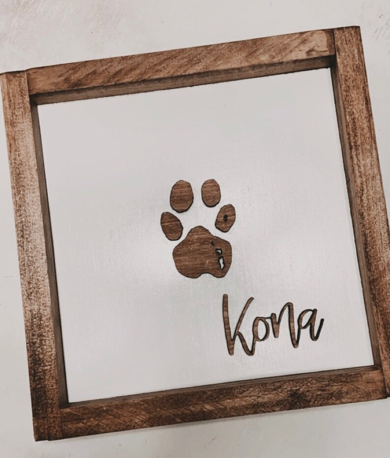 Paw Print Signs Dog Prints Pet Keepsakes Etsy