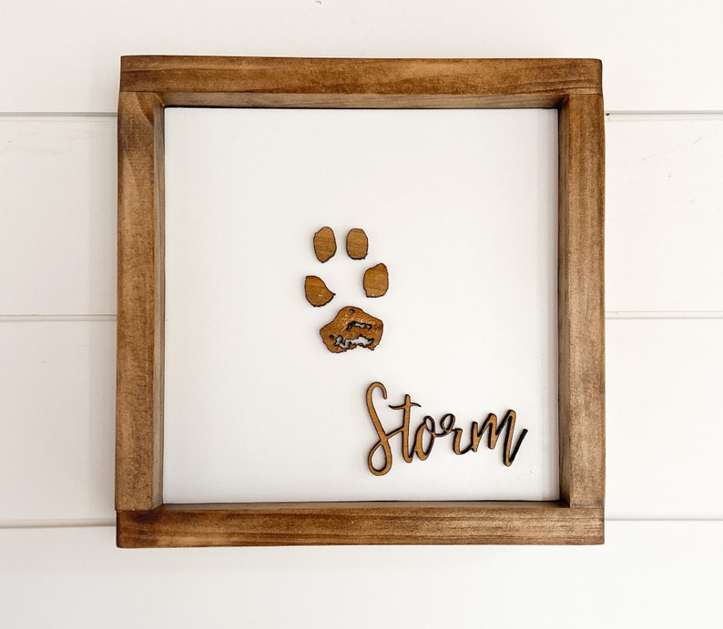 Paw Print Signs Dog Prints Pet Keepsakes Etsy