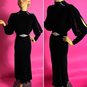 Black Velvet Gown Etsy