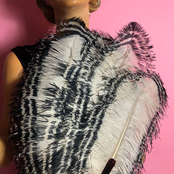 faux ostrich feather shawl