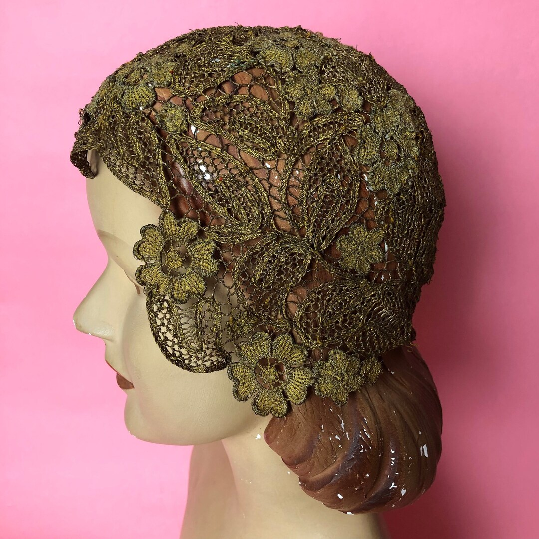 Cloche Hat Gold Womans 1920s Headpiece main image 0