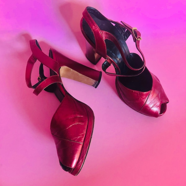 1970 women's platform shoes