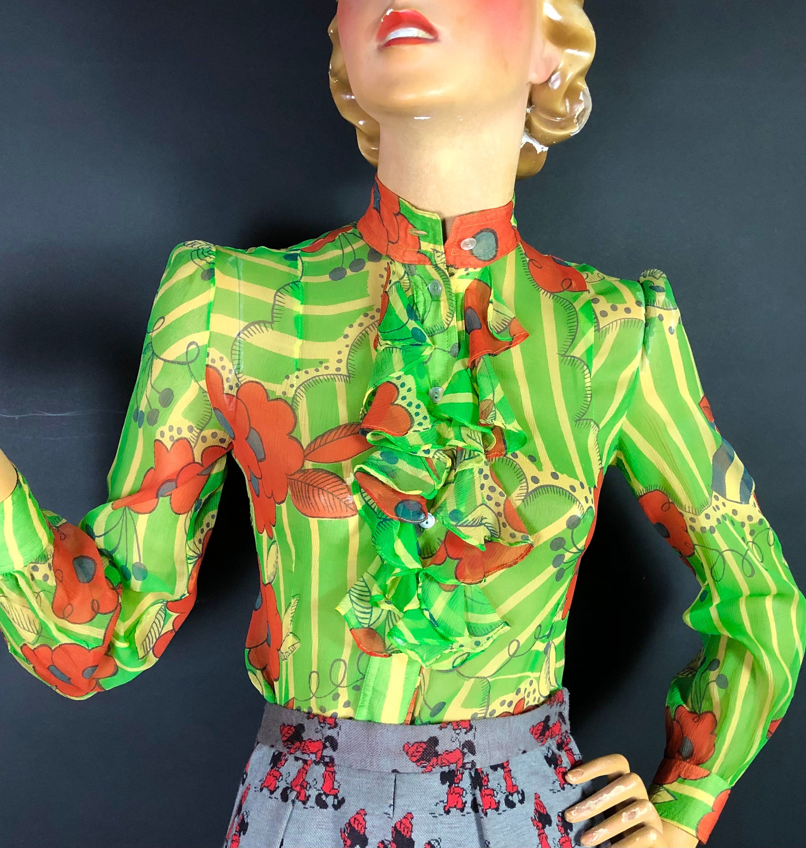 Ossie Clark Blouse - Etsy Ossie Clark Blouse - Etsy