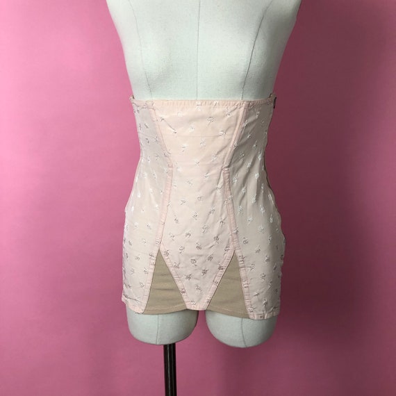 1950s Berlei Pink Boned Waist Cincher Girdle Corset With Satin, Elastic and  Brocade Panels, Zip and Metal Hook Closure, Size 26, AS IS 