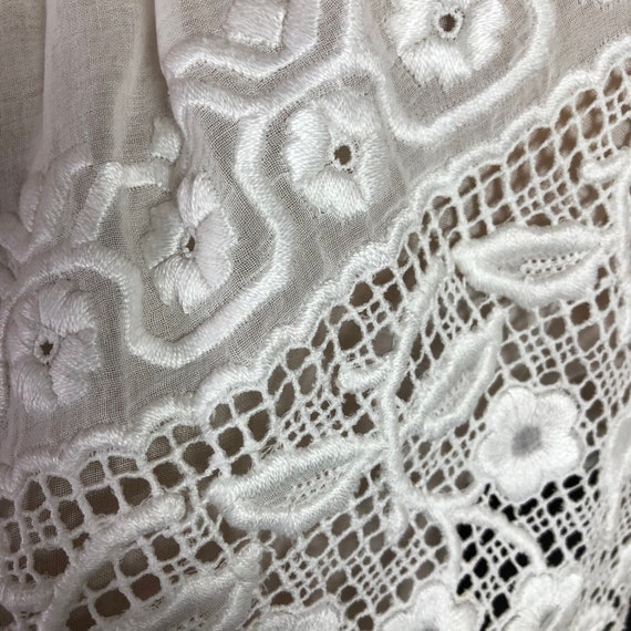 Gorgeous 1920s White Cotton Lawn Muslin Dress wit… - image 5