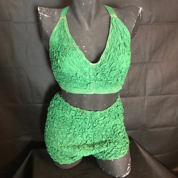 Rare 1930s 1940s Green Two Piece by Umbro, Entirel