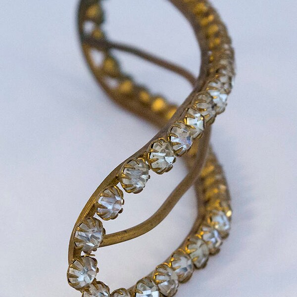 Large Antique 1910s Edwardian Belle Epoque Hair Ornament Decoration with Diamantés, perfect for the vintage bride