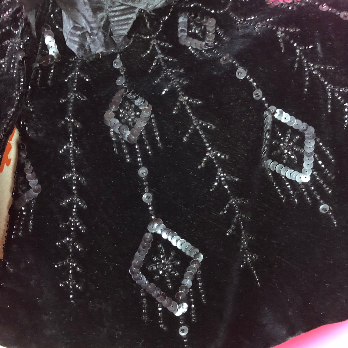 Victorian Velvet Capelet With Sequin and Beaded Arrow and - Etsy