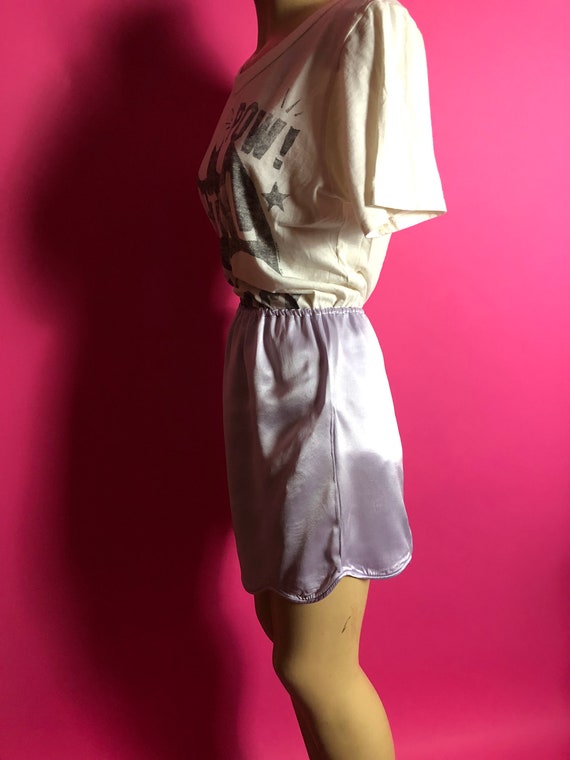 Beautiful 1930s 1940s Lilac Satin Tap Pants Knick… - image 9