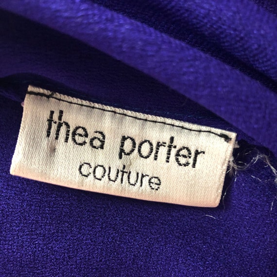 Super Sexy 1970s Thea Porter Couture Purple Silk … - image 8