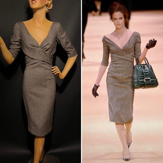 Alexander McQueen, A/W 2005 Alexander McQueen Fitted Wiggle Dress, Runway Look No 11, The Man Who Knew Too Much Collection, IT42