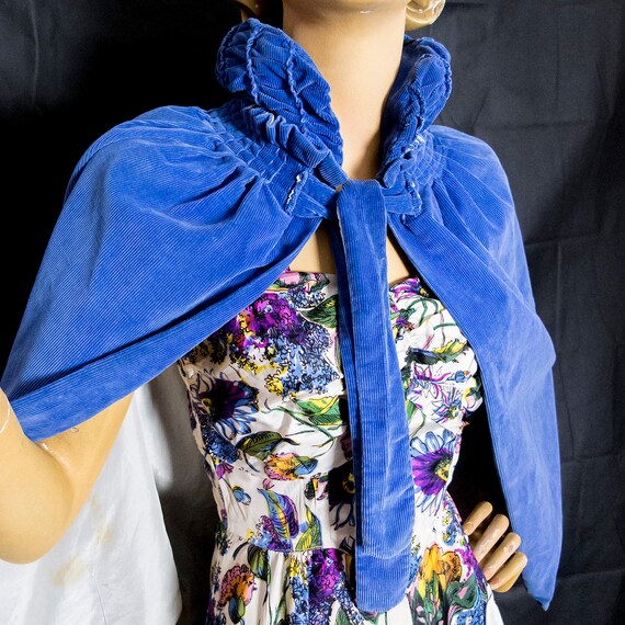 Rare 1930s (Possibly Earlier) Corduroy Cape, Short