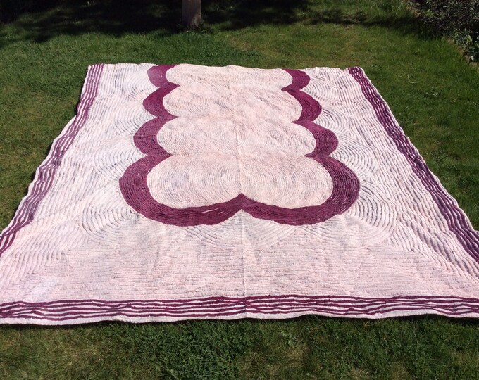 1930s Deco Chenille Candlewick Bedspread Coverlet Etsy