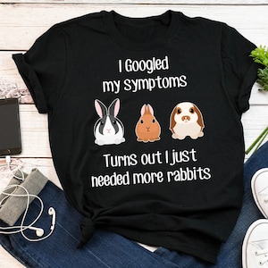 Funny Rabbit Tee, Cute Pocket Dwarf Hotot Bunny T-Shirt Funny Rabbit Tee, Cute Pocket Dwarf Hotot Bunny T-Shirt
