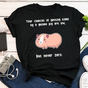 Guinea Pig Shirt, Women, Men, Funny Guinea Pig Lover Gift, Cute Cavy T-shirt, Pet Cavies Tshirt, Animal Rodent Mom Dad Clothing, Meme Zero
