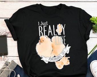 Pomeranian Shirt, Women Men, Funny Dog Lover Gift, Cute Pom T-shirt, Pomeranian Tshirt, Pet Tee, Dog Mom, Dog Dad, Gift For Him Her Birthday