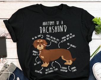 Drahthaar Dackel Shirt, Frauen, Männer, lustiges rotes Schokolade Tan Weiner Hunde-Liebhaber-Geschenk, niedliches Wursthund-T-Shirt, Doxie-Tshirt, Haustier-Mamma, Vati