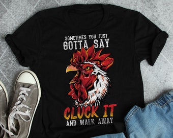 Camiseta engraçada com estampa de galinha, unissex, presente para amantes de galinhas, camiseta fofa com estampa de pássaro, camiseta de galinha, camiseta com estampa de animal de estimação, blusas, roupas, "Cala a boca!", galo