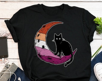 Lesbian Pride Shirt, Women, Lesbian Flag Pride Gift, LGBT T-shirt, Gay Pride Graphic Tee, Tops, Clothing, Mountain River, Sapphic
