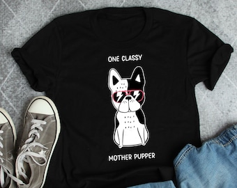 French Bulldog Shirt, Women Men, Funny Dog Lover Gift, Cute Frenchie T-shirt, Black White French Bulldog Tshirt, Pet Tee, Dog Mom, Dog Dad