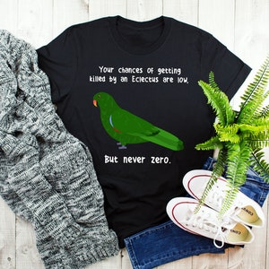Male Eclectus Parrot Shirt, Women, Men, Funny Parrot Lover Gift, Cute Bird T-shirt, Pet Tshirt, Green Eclectus, Eclectus Mom Dad