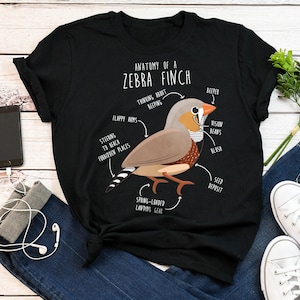 Zebra Finch Shirt, Women, Men, Bird Lover Gift, Pet Zebra Finch T-shirt, Funny Birdkeeper Tshirt, Bird Mom, Bird Dad, Cute Birdwatcher, Birb