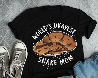 Ball Python Shirt, Frauen, lustiges Reptil Tshirt, Schlangen-Liebhaber-Geschenk, Tier T-Shirt, niedliches Schlangen-T-Stück, Python, Schlangenmutter, Gefahrennudel