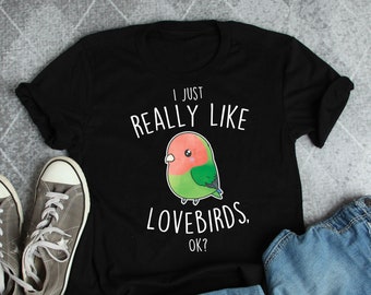 Maglietta con inseparabile faccia di pesca, da donna e da uomo, regalo divertente per gli amanti dei pappagalli, maglietta con inseparabile faccia di pesca, faccia di pesca, mamma uccello kawaii, papà uccello