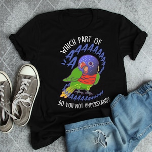 Grün-naped Regenbogen Lorikeet Shirt, Frauen, Männer, lustiges Vogel-Liebhaber-Geschenk, nettes Lory T-shirt, Papageien-T-Shirt, Haustier-Stück-Tier, Vogel-Mamma-Papa