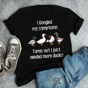 Duck Shirt, Women, Men, Funny Pet Pekin Duck Lover Gift, Cute Bird T-shirt, Muscovy Mallard Saxony, Funny White Duck Tshirt, Farming, Farmer