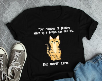 Camiseta de Gato de Bengala, Feminina, Masculina, Presente Divertido para Amantes de Gatos, Camiseta Fofa para Animais de Estimação, Camiseta para Amantes de Gatos de Bengala, Camiseta de Gato de Bengala, Mãe de Gato de Bengala, Pai de Gato, Animal
