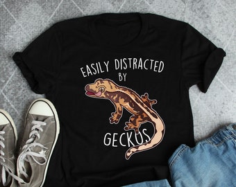 Crested Gecko Shirt, Women, Men Tshirt, Pet Reptile Lover Gift, Funny Lizard T-Shirt Cute Harlequin Crested Gecko Tee Crestie Mom Dad