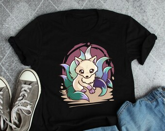 Gay Man Pride Shirt, Gay Men Flag Pride Gift, LGBT T-shirt, Gay Male Pride Month Festival Tee, Tops, Blue Flag Furry Fox Kitsune Japan Anime