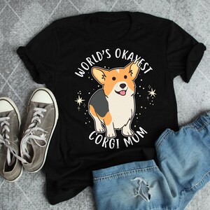 Corgi Shirt, Women, Funny Dog Lover Gift, Red-Headed Tri Color Corgi Mom, Cute Pembroke Welsh Corgi T-shirt, Pet Tee, Red Head Corgi