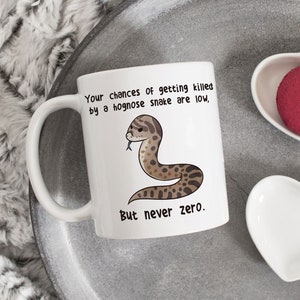 Kubek do kawy Hognose Snake, słodki prezent dla miłośnika węży, zabawny kubek z gadem, prezent dla niego, dla niej, kubek, pyton, mama węża, tata węża