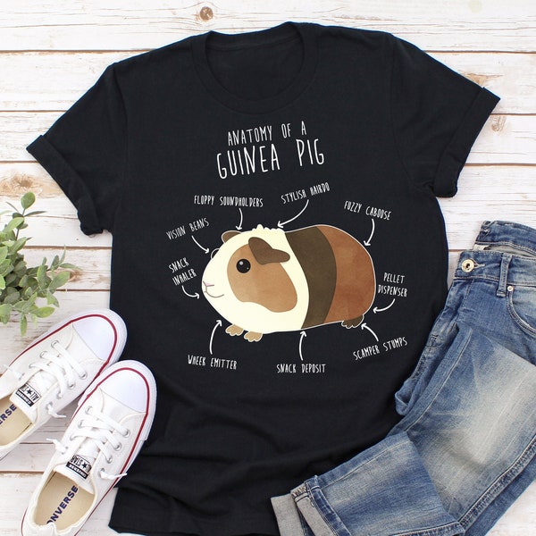 Lustige Meerschweinchen Shirt, Frauen Männer, Meerschweinchen Liebhaber Geschenk, süße Meerschweinchen T-shirt, Haustier Meerschweinchen Tshirt, Nagetier Mama Papa, Kleidung, Tieranatomie