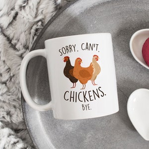 Chicken Coffee Mug, Cute Chicken Gift, Chicken Lover, Funny Chicken Cup, Farm Farmer Farming, Hen, Mom, Dad, Crazy Chicken Lady