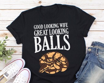 Camiseta divertida de pitón bola, para hombre, camiseta de reptiles, regalo para amantes de las serpientes, camiseta divertida de reptiles, camiseta de mascota adorable, gran esposa, grandes pitones, criador y cuidador