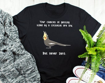 Camiseta de cacatúa, para mujer y hombre, regalo divertido para amantes de los loros, camiseta de pájaro adorable, camiseta divertida de cacatúa, camiseta para mascotas, top, mamá y papá de cacatúa gris, meme de pájaro