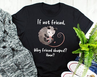 Camiseta Gambá, Unissex, Presente Divertido para Amantes de Gambás, Camiseta com Meme de Animal Fofo, Presentes para Ele e Ela, Camiseta, Viva Feio, Amante da Natureza e da Vida Selvagem