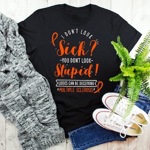 Multiple Sclerosis Shirt, Women, Men, Invisible Chronic Illness T-shirt Gift, MS Ribbon, Autoimmune Awareness, Spoonie Tee, Spoon Theory