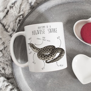 Axanthic Hognose Snake Coffee Mug, Uroczy prezent dla miłośnika węży, Zabawny kubek z gadem, Prezent dla niego, dla niej, Kubek, Python, Mama węża, Tata węża