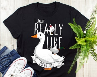 【新品未開封】細野晴臣 Beijing duck Tee XL Funny Duck Shirt, Women, Men, Pekin Duck Lover Gift, Cute Bird T