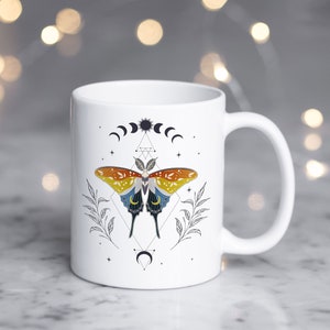Aroace Pride Coffee Mug, Aromantic Asexual Pride Flag Gift, LGBT Mug, Gay Pride Month Festival, Aro Ace Sunset, Luna Moth Moon Cottagecore
