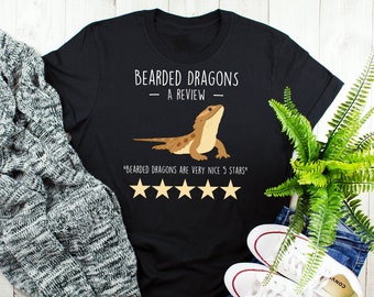 Bearded Dragon Shirt, Women, Men Tshirt, Pet Reptile Lover Gift, Funny Lizard T-Shirt, Cute Bearded Dragon Tee Beardie Animal Review Mom Dad