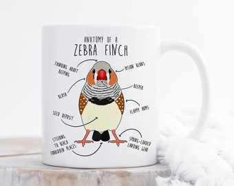 Zebra Finch Coffee Mug, Cute Bird Gift, Zebra Finch Lover, Funny Gift for Her, Him, Cup, Bird Mom Dad, Birb Meme, Birdwatcher, Birdwatching