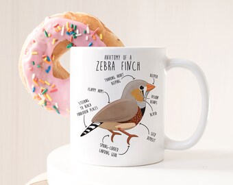 Zebra Finch Coffee Mug, Cute Bird Gift, Zebra Finch Lover, Funny Gift for Her, Him, Cup, Bird Mom Dad, Birb Meme, Birdwatcher, Birdwatching